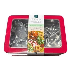 Chicago Metallic Christmas Cookie Cutters Baking Tools Assorted Stainless Set 12